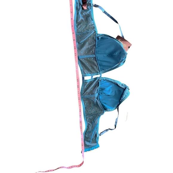 Frederick's of Hollywood Women's Teal Lace Bralette Size M - Picture 5 of 5